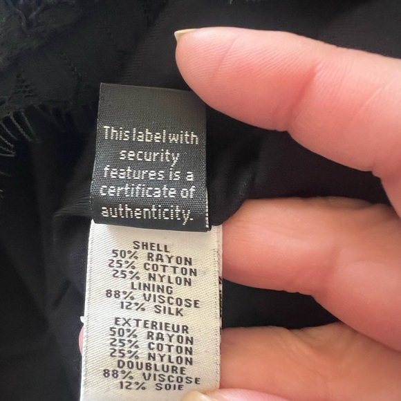 Diane Von Furstenberg  Black Lace Sheath Mini Dress 3/4 Sleeve Scoop Neck Sz 12 - Picture 6 of 9